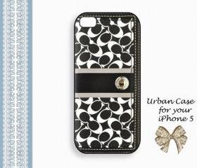 Coach Lovely Black and White Hard Case iPhone 5 Case, iPhone case, iPhone 5 Case, iPhone 5 Cover, Hard iPhone 5 Case Original Design