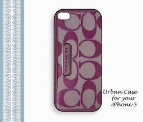 Coach Lovely Purple Smart Case Hard Case iPhone 5 Case, iPhone case, iPhone 5 Case, iPhone 5 Cover, Hard iPhone 5 Case Original Design