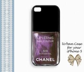 Lovely Purple Nail Polish Case Hard Case iPhone 5 Case, iPhone case, iPhone 5 Case, iPhone 5 Cover, Hard iPhone 5 Case Original Design